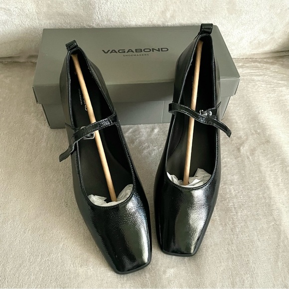 NWT Vagabond Black Leather Mary Jane Flats Size 11 (EU 41) - Picture 2 of 6